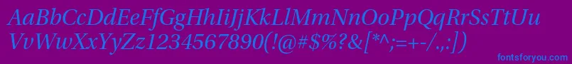 UtopiastdSubhit Font – Blue Fonts on Purple Background