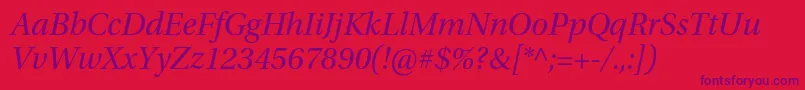 UtopiastdSubhit Font – Purple Fonts on Red Background