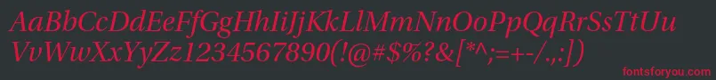 UtopiastdSubhit Font – Red Fonts on Black Background