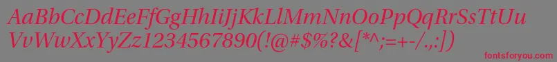 UtopiastdSubhit Font – Red Fonts on Gray Background