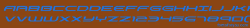Antietamital Font – Blue Fonts on Brown Background