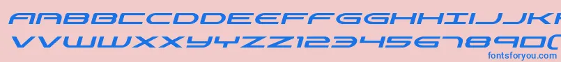 Antietamital Font – Blue Fonts on Pink Background