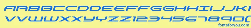 Antietamital Font – Blue Fonts on Yellow Background