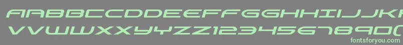 フォントAntietamital – 灰色の背景に緑のフォント