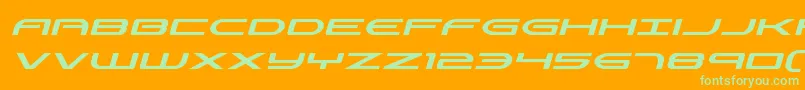 Antietamital Font – Green Fonts on Orange Background