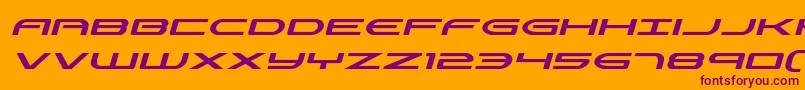 フォントAntietamital – オレンジの背景に紫のフォント
