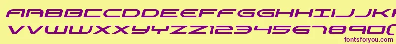 Antietamital Font – Purple Fonts on Yellow Background