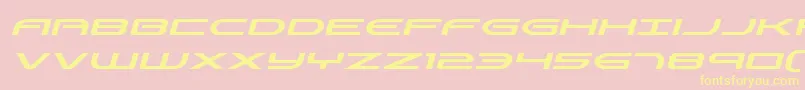 Antietamital-Schriftart – Gelbe Schriften auf rosa Hintergrund