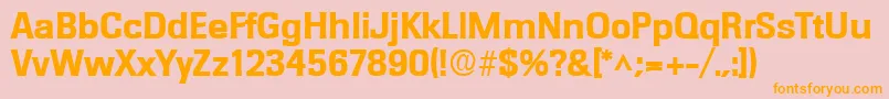 RochesterlhBold Font – Orange Fonts on Pink Background