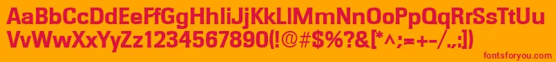 RochesterlhBold Font – Red Fonts on Orange Background
