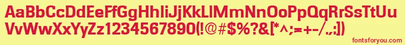 RochesterlhBold Font – Red Fonts on Yellow Background