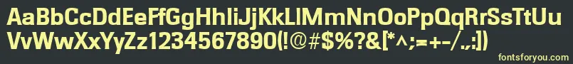 RochesterlhBold Font – Yellow Fonts on Black Background