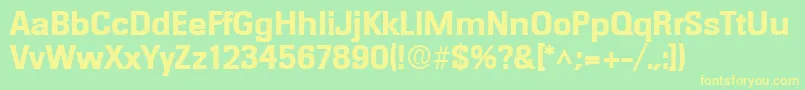 RochesterlhBold Font – Yellow Fonts on Green Background