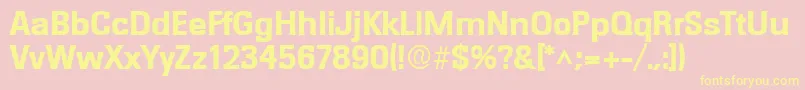 RochesterlhBold Font – Yellow Fonts on Pink Background