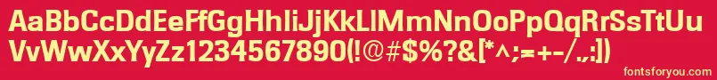 RochesterlhBold Font – Yellow Fonts on Red Background
