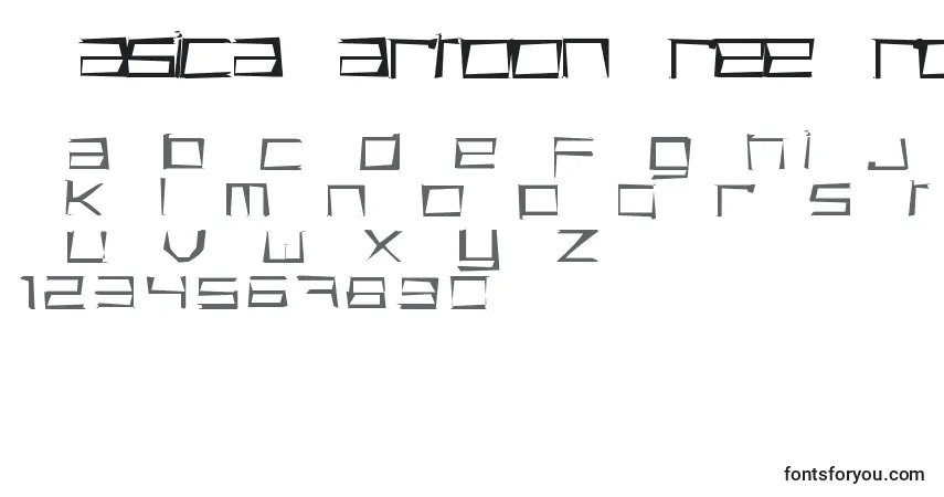 Czcionka BasicaCartoonFreePromoCopia – alfabet, cyfry, specjalne znaki