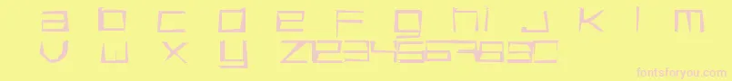 BasicaCartoonFreePromoCopia Font – Pink Fonts on Yellow Background