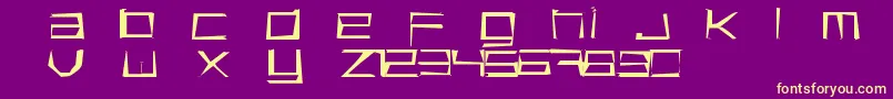 BasicaCartoonFreePromoCopia Font – Yellow Fonts on Purple Background