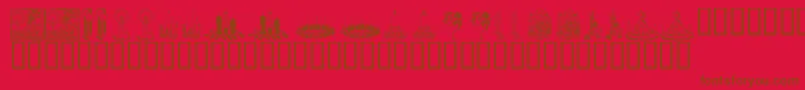 More about KrChristmasCandles Font KrChristmasCandles Font – Brown Fonts on Red Background