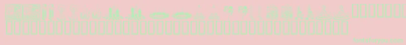 KrChristmasCandles Font – Green Fonts on Pink Background