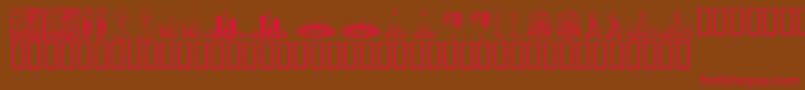 KrChristmasCandles Font – Red Fonts on Brown Background