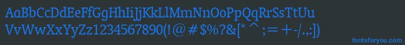 OrandaCondensedBt Font – Blue Fonts on Black Background