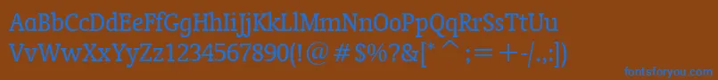 OrandaCondensedBt Font – Blue Fonts on Brown Background