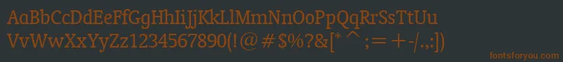 OrandaCondensedBt Font – Brown Fonts on Black Background
