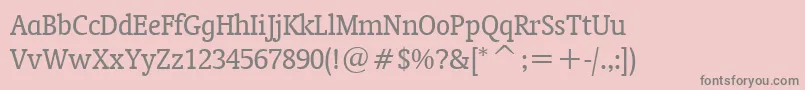 OrandaCondensedBt Font – Gray Fonts on Pink Background