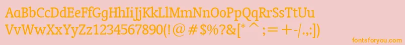 OrandaCondensedBt Font – Orange Fonts on Pink Background