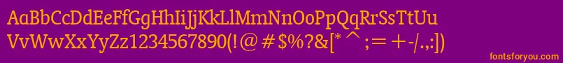 OrandaCondensedBt Font – Orange Fonts on Purple Background