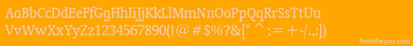 OrandaCondensedBt Font – Pink Fonts on Orange Background