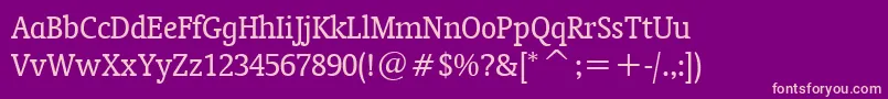 OrandaCondensedBt Font – Pink Fonts on Purple Background