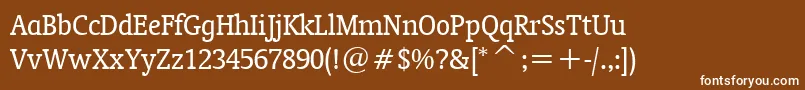 OrandaCondensedBt Font – White Fonts on Brown Background