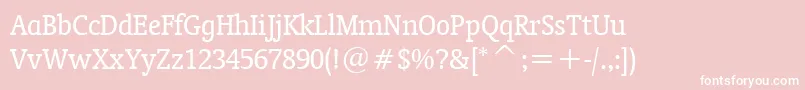 OrandaCondensedBt Font – White Fonts on Pink Background