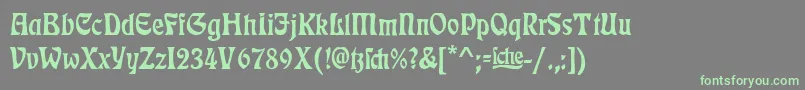 RudelsbergAlternate Font – Green Fonts on Gray Background