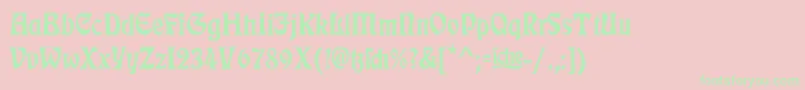 RudelsbergAlternate Font – Green Fonts on Pink Background