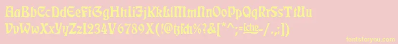 RudelsbergAlternate Font – Yellow Fonts on Pink Background