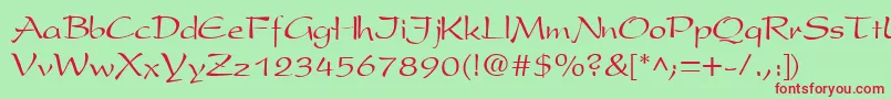 PsR Font – Red Fonts on Green Background