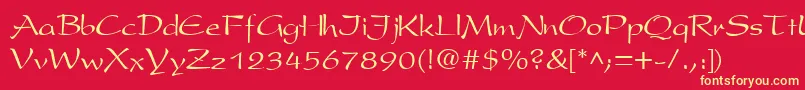 PsR Font – Yellow Fonts on Red Background