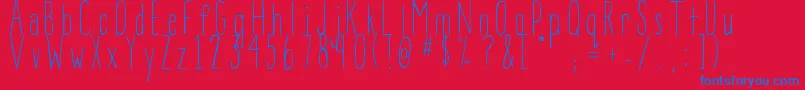 BeanpoleXl Font – Blue Fonts on Red Background