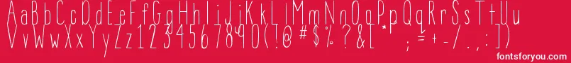 BeanpoleXl Font – White Fonts on Red Background