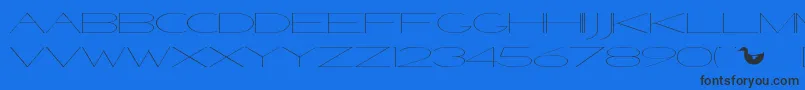 VenetianSoundSystem Font – Black Fonts on Blue Background