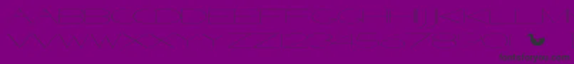 Шрифт VenetianSoundSystem – чёрные шрифты на фиолетовом фоне
