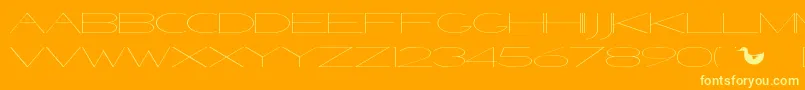 VenetianSoundSystem Font – Yellow Fonts on Orange Background