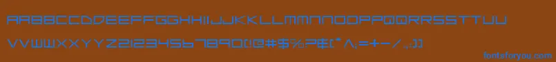Шрифт LowGunScreenExpanded – синие шрифты на коричневом фоне