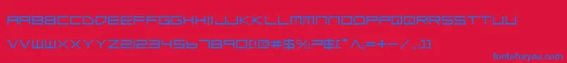 LowGunScreenExpanded Font – Blue Fonts on Red Background