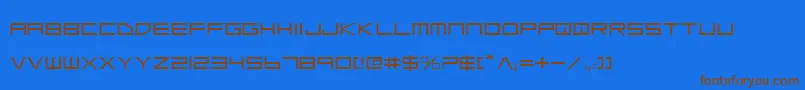 Шрифт LowGunScreenExpanded – коричневые шрифты на синем фоне