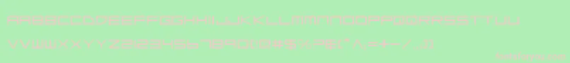 フォントLowGunScreenExpanded – 緑の背景にピンクのフォント
