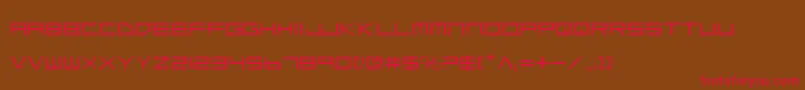 LowGunScreenExpanded Font – Red Fonts on Brown Background